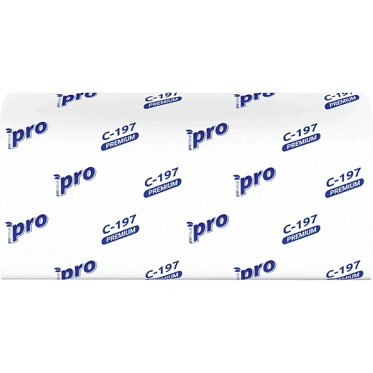 Полотенца бумажные д/держ Protissue V-слож 2сл 200л/пач 20пач/кор_C197_Т