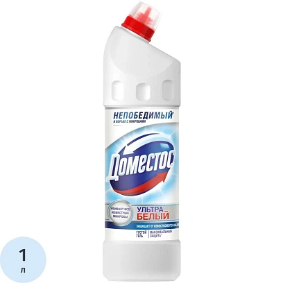 Средство для сантехники Доместос ЭКСПЕРТ СИЛА 7 УЛЬТРА БЕЛЫЙ 1л