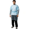 Халат н/с , на завязк, рук.манж, дл.110см, XL, пл 20, голуб, 10 шт/уп