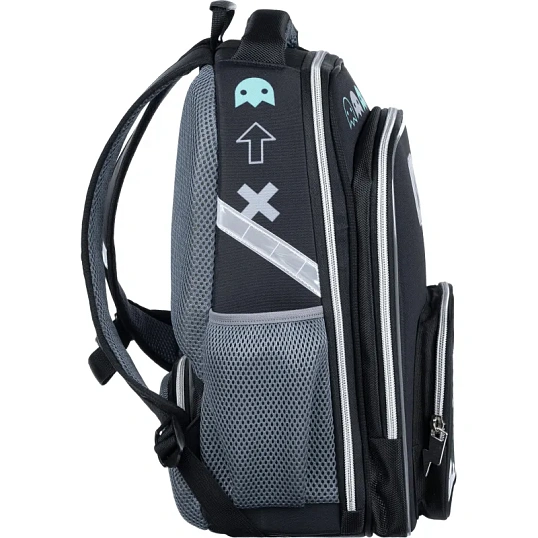 Ранец Комус Класс Stright Игра, черный, 2 отд, эргоном спинка