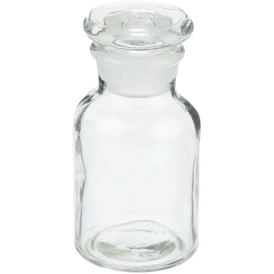 Склянка с прит. пробкой 60 мл широкое горло светлая