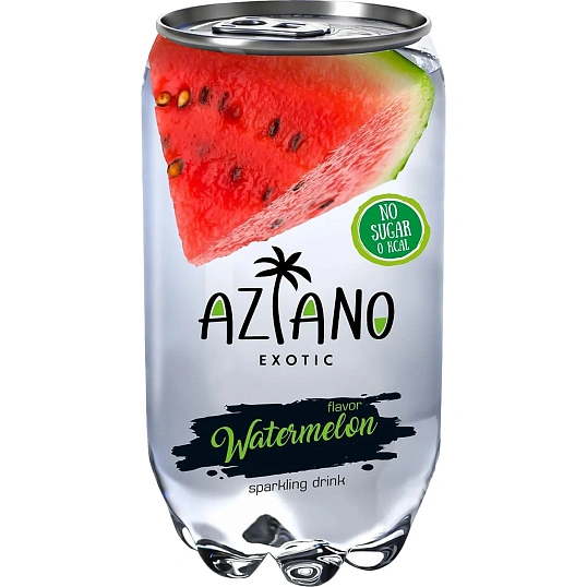 Напиток Aziano Watermelon газированный, ж/б, 0,350л