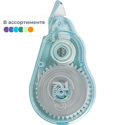 Корректирующая лента Nusign,5мм х12м, дв.корп, предотвр.пад, блист, ассорт