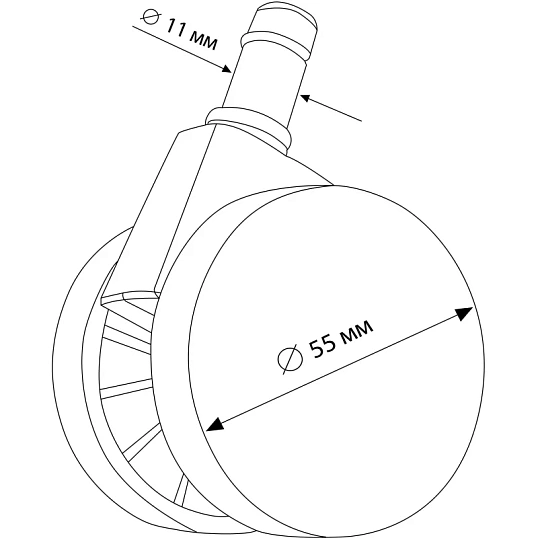 Набор колес для стула VB_конференц X-CLICK Castorset чер парк/лам 4шт