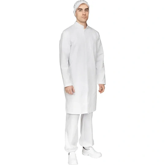 Халат для пищевого производства у17-ХЛ муж.ХАССП белые  (60-62)182-188