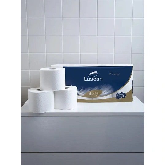 Бумага туалетная Luscan Luxury 4сл, 18м, 8рул/уп