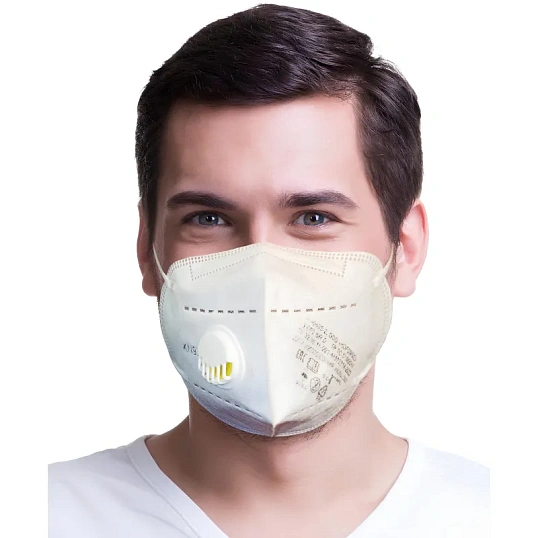Респиратор (полумаска) с кл FFP2 12ПДК, Р-КН95-2-01, 10шт/уп