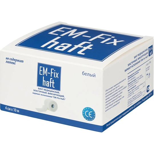 Бинт самофикс эласт 4см х 10м картон. уп.EM-FIX HAFT