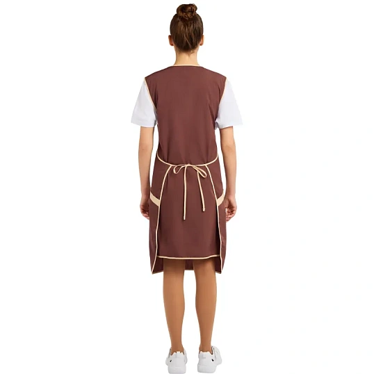 Фартук сарафан Маркет Мастер  цвет шоколадный/бежевый