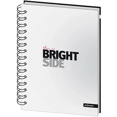 Бизнес-тетрадь All Right А5,120л, 148х205, 1 разд, BRIGHT, белая, 0015