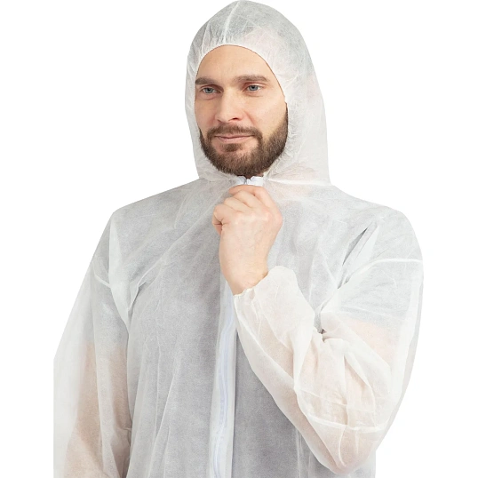 Комбинезон одноразовый Каспер Комус белый 30 г/кв.м (р.5XL), 10шт/уп