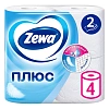 Бумага туалетная ZEWA Plus 144051, 2-х слойная, 23м, белая, 4рул/уп