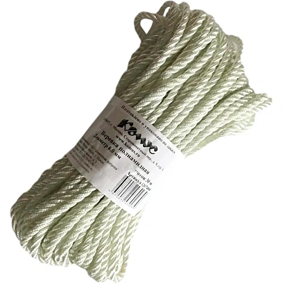 Веревка полиамидная 6мм 30м, цвет белый