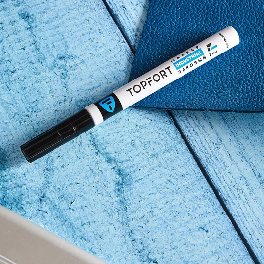 Маркер лаковый TOPFORT Industrial 2 мм черный