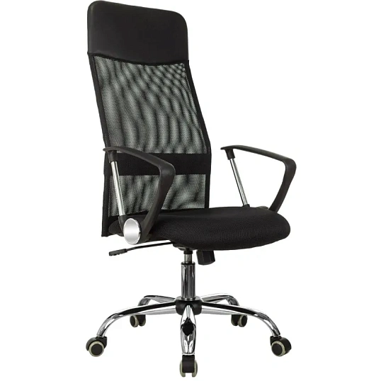 Кресло VB_EChair-508 TTW сетка/ткань/кожзам  черный хром