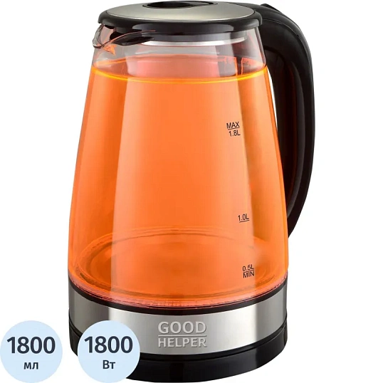 Чайник GOODHELPER KPG-1810 Orange, электрический