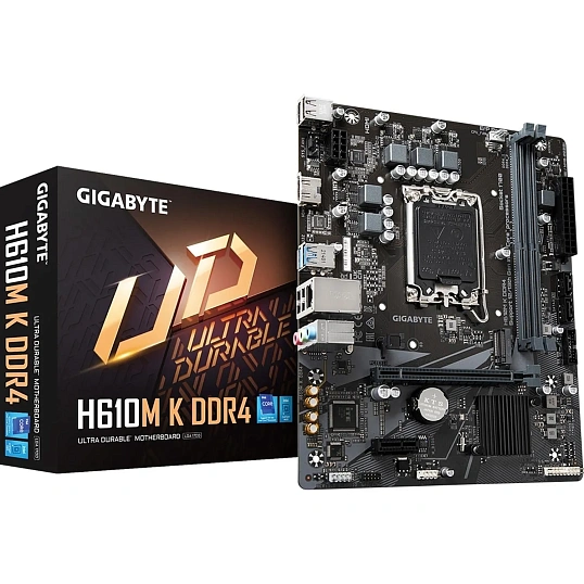 Материнская плата Gigabyte H610M K DDR4, s1700, H610, 2xDDR4, mATX