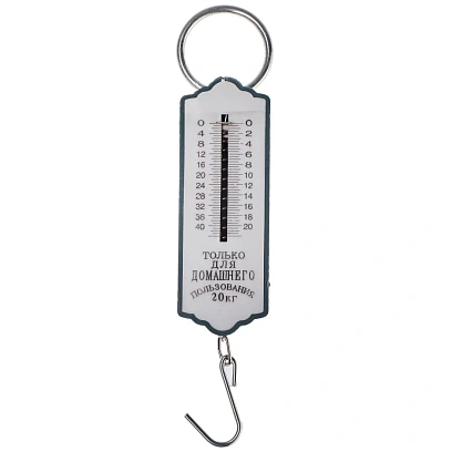 Весы -безмен Luazon, механические, до 20 кг, цена деления 500 г, синие