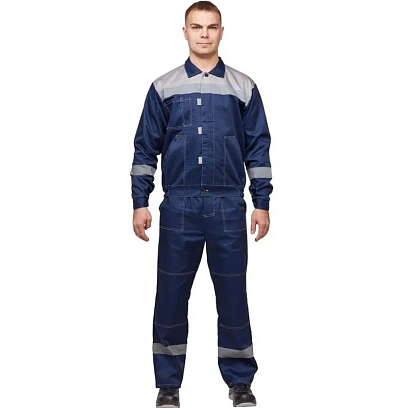 Костюм рабочий летний муж. л20-КПК синий/сер (р.60-62) 182-188 (Арсенал-СП)