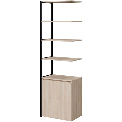 Полустеллаж для документов K-Loft  241H027 645х400х2105 дуб сканд/черный