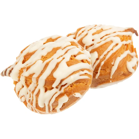 Печенье Домашнее чаепитие Заварные пышечки в белой глазури, 420г (ГР51)