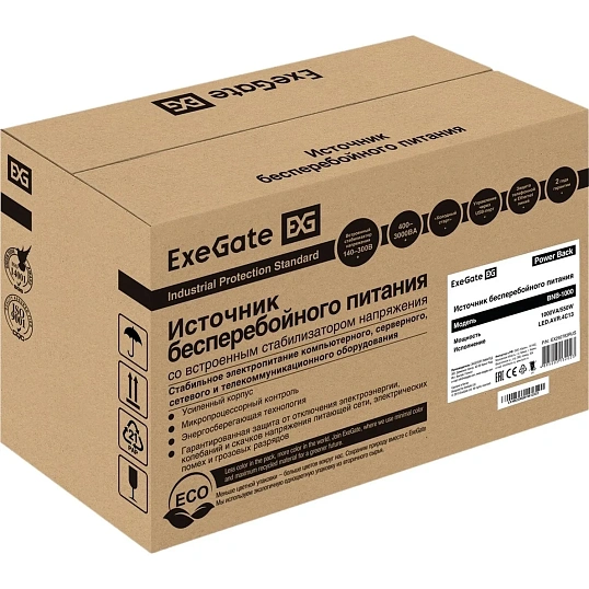ИБП ExeGate Power Back BNB-1000,лин.инт,1000VA/550W, LED(EX292783RUS)