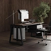 Стол офисный Kobor TR-100/60 1000x600x750 Черный муар/Дуб чарльстон