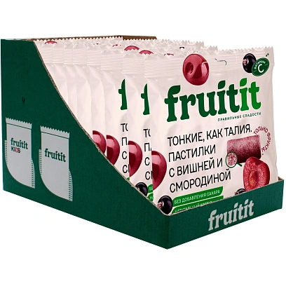 Пастила  FRUIT IT пастилки вишня и смородина 3+, 70гх10шт/уп