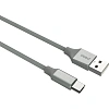 Кабель PERO DC02 USB-A to USB-C, 3A, 1.2m, Gray