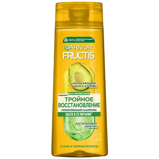 Шампунь Garnier Fructis Укрепляющий Тройн Восст, для сух и ломк влс, 400 мл