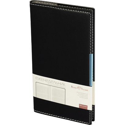 Еженедельник недатированный черный А6METROPOL 3-492/03