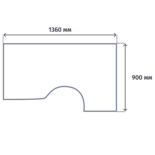 Стол SP Бюджет правый 2365 (402663) дуб сонома 1360