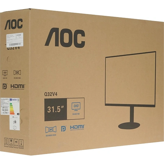 Монитор AOC (Q32V4)32/WQHD/IPS/75Hz/250cd/4ms/HDMI/DP