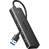 Разветвитель USB UGREEN CM219 (35461) 4Port USB-A 3.2,Gen1 Hub,с USB-C,черн