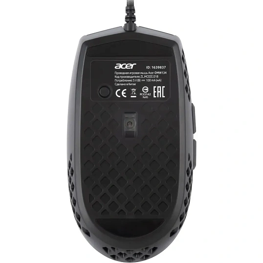 Мышь компьютерная Acer OMW134 черный (800-6400dpi) USB (6кн) (ZL.MCEEE.018)