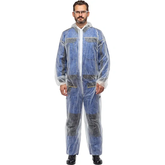 Комбинезон одноразовый Каспер 50 гр/м2 ламинированный белый р-р 5XL 1 шт/уп