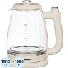 Чайник BigTech ZHK203GWH, белый 1,8л.,стекло