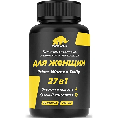 БАД PRIMEKRAFT Комплекс витаминов, минералов и экстрактов для женщин,банка