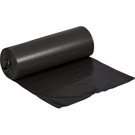 Мешки для мусора ПВД 160л 55мкм 10шт/рул черные 80x100см