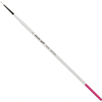 Кисть художественная Комус Арт синтетика средн.жест,кругл.,№1,длинная ручка