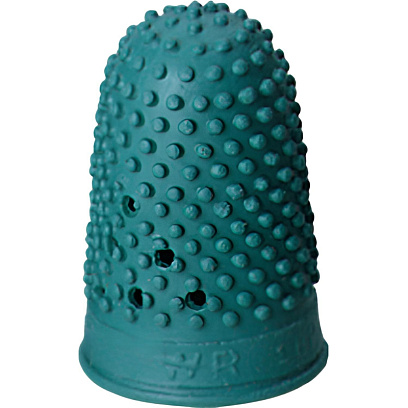 Напальчник для бумаг d=20мм высота 32мм, зеленый резина