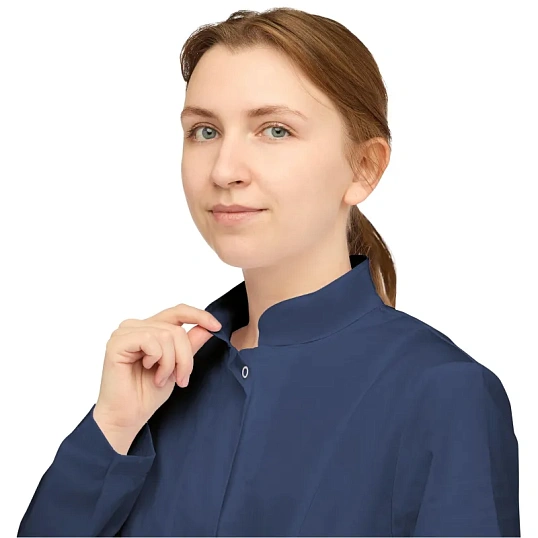 Халат для пищевого пр-ва у17-ХЛ жен.ХАССП син.(р.48-50) р.170-176