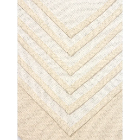 Салфетка 32х32см (к-т 6шт.), рогожка, 160г/м2, Рант бежевый