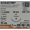 Шовный материал ALCALACTONE 2/0 70см, режущ. 26мм 3/8 12шт G0426V3T70