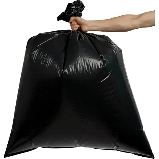 Мешки для мусора ПВД 180л 45мкм 10шт/рул черные 90x120см Удачные Супер
