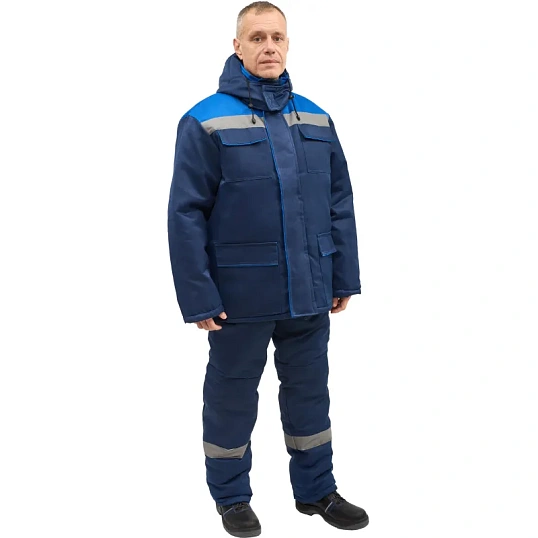 Костюм рабочий зимний муж з12-КПК с СОП син/вас 60-62/182-188
