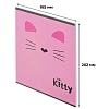 Тетрадь общая А5 48л Kitty роз,клет,скреп, ВД-лак