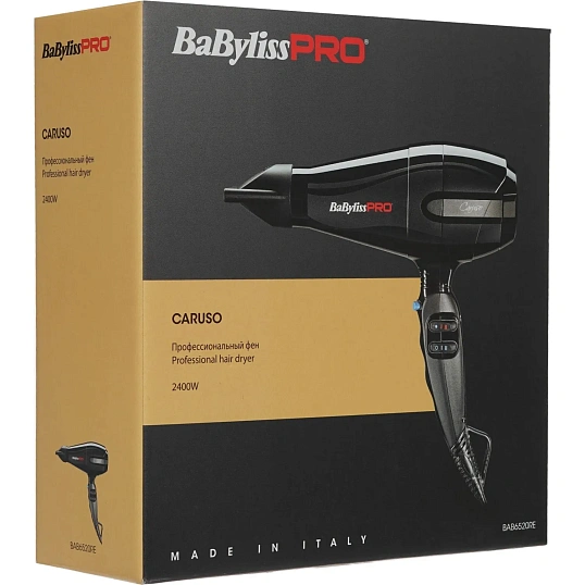 Фен BaByliss Pro CARUSO, 2400W черный