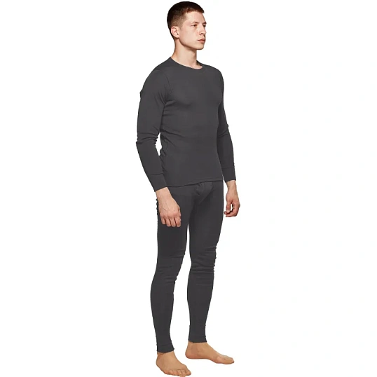 Термофутболка с длинным рукавом муж. т.серая Activ-35 р-р 56