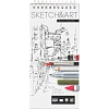 Скетчбук SKETCH&ART 105х220 25л СЕРЫЙ 220г на гребне д/скетч 1-25-563/03